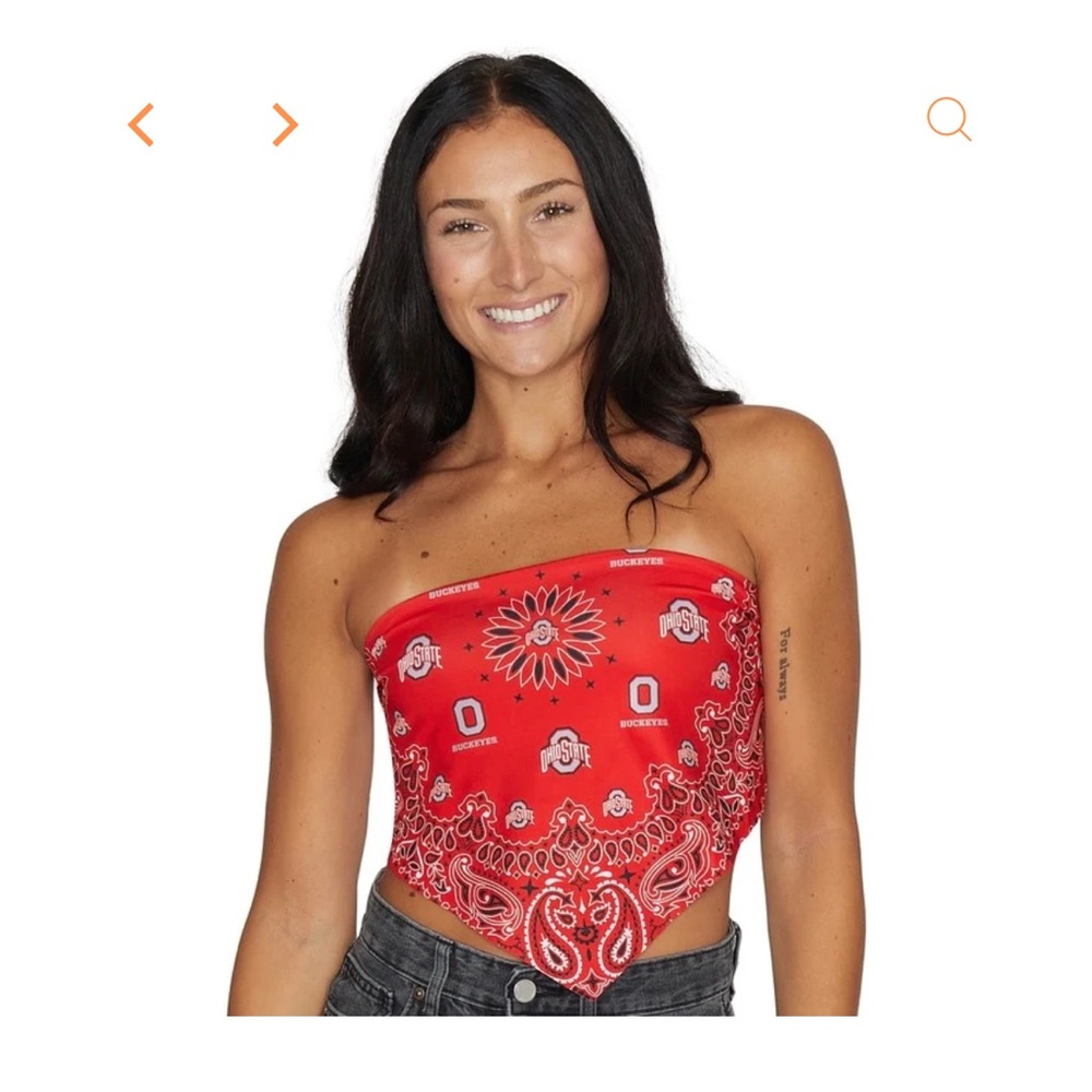 Lojo Bands Ohio State Bandana Wrap Top
